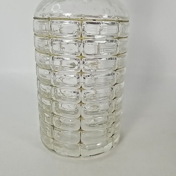 VINTAGE Bubble Glass Wire Basket Metal Cage Bottle Hand Blower Art Glass 8.25 in - Picture 2 of 9